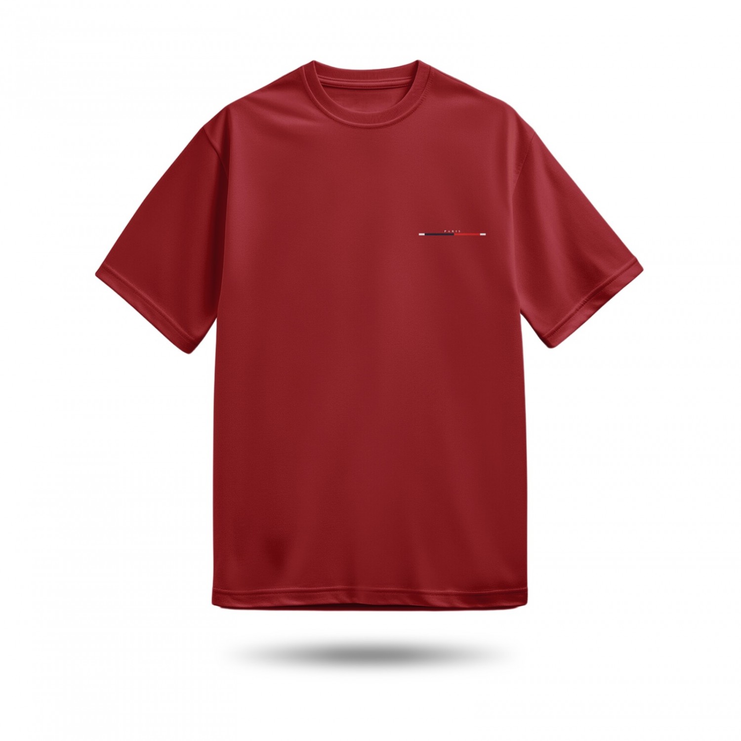 Ανδρικό T-Shirt "Paris" με Σχέδιο στο Πλάι - Μπορντό