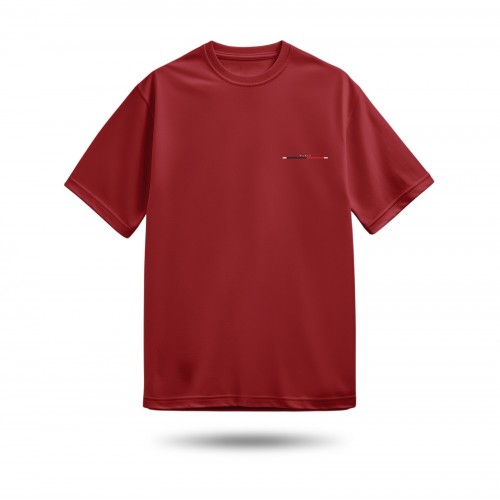 Ανδρικό T-Shirt "Paris" με Σχέδιο στο Πλάι - Μπορντό