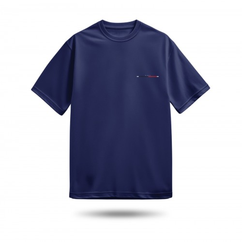 Ανδρικό T-Shirt "Paris" με Σχέδιο στο Πλάι - Μπλε Σκούρο