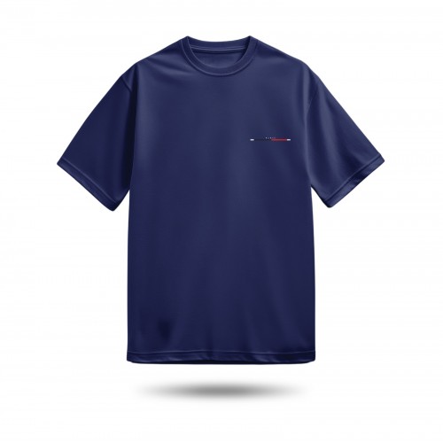 Ανδρικό T-Shirt "Paris" με Σχέδιο στο Πλάι - Μπλε Σκούρο